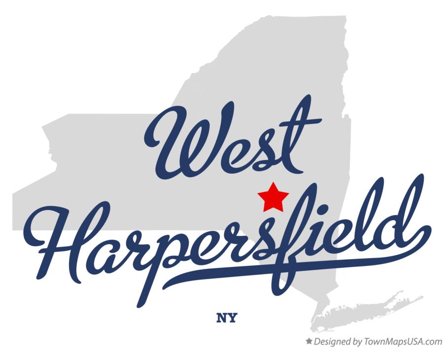 Map of West Harpersfield, NY, New York