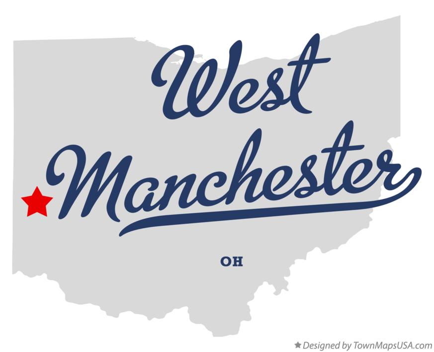 Map of West Manchester, OH, Ohio