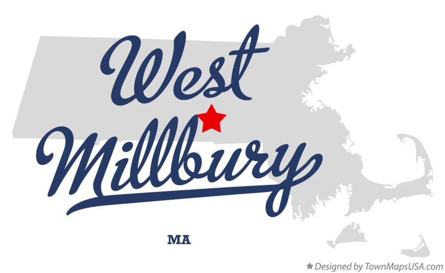 Map of West Millbury, MA, Massachusetts