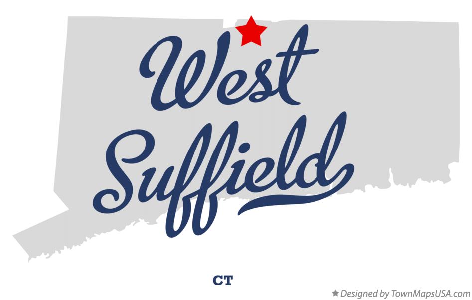 Map of West Suffield, CT, Connecticut