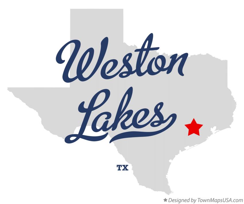 Map of Weston Lakes, TX, Texas