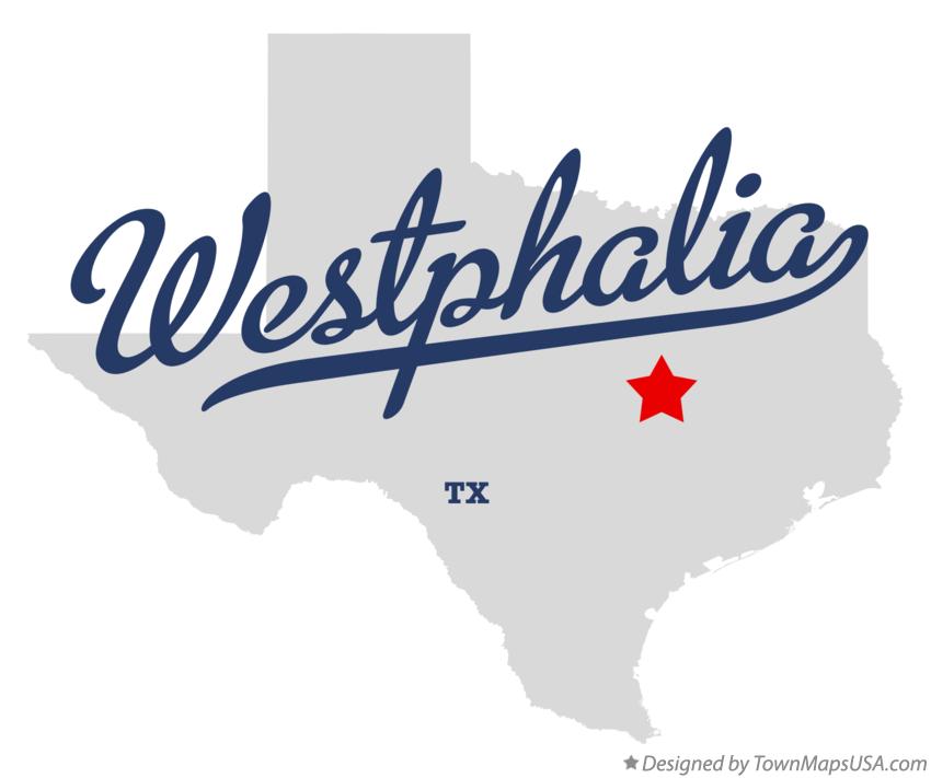 Map of Westphalia, TX, Texas