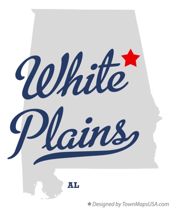 Map of White Plains, AL, Alabama