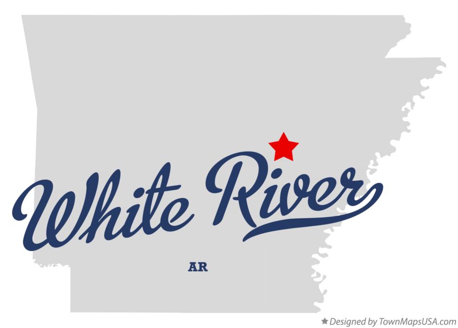 Map of White River, Prairie County, AR, Arkansas