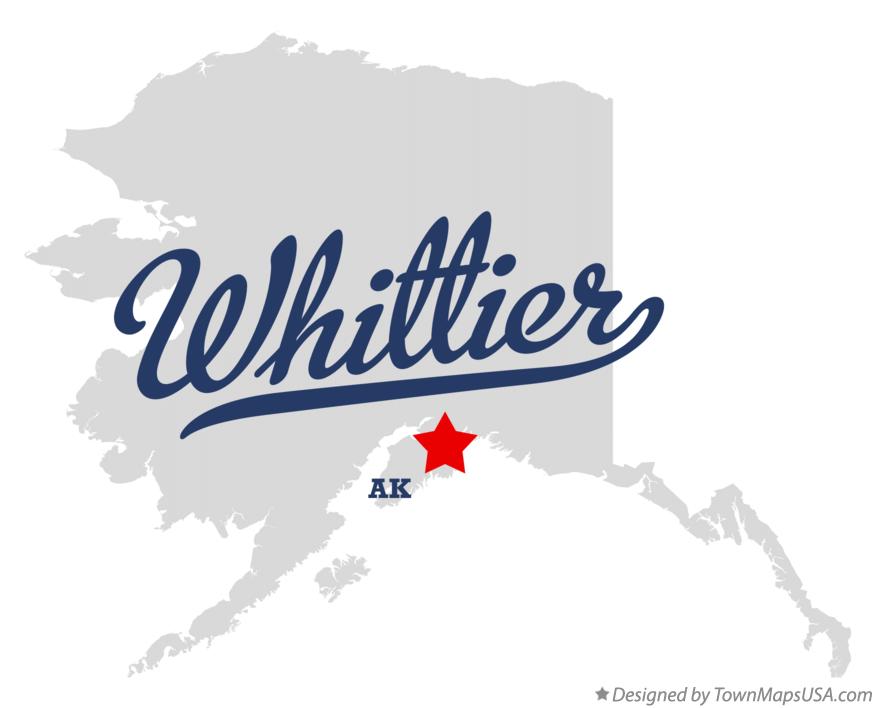 Map of Whittier, AK, Alaska