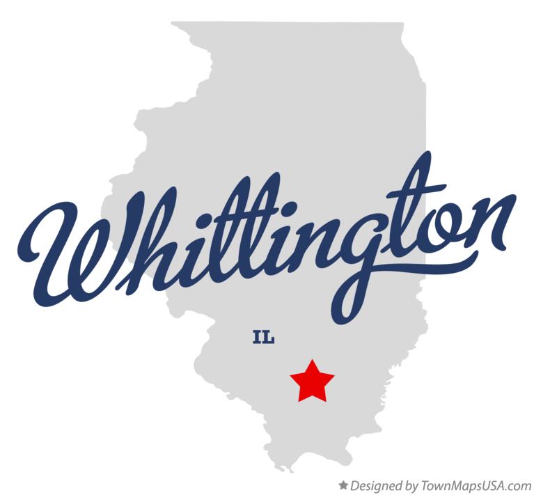 Map of Whittington, IL, Illinois