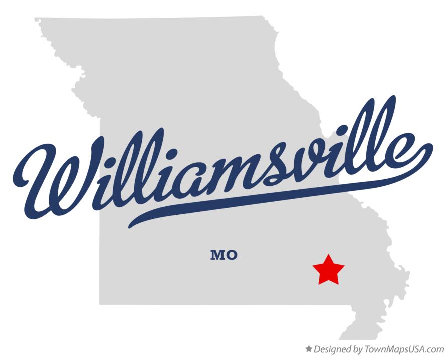 Map of Williamsville, MO, Missouri