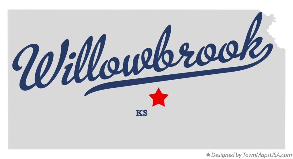 Map of Willowbrook, KS, Kansas