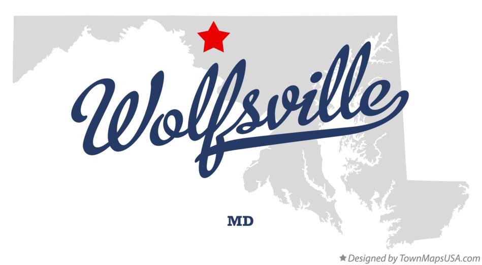 Map of Wolfsville, MD, Maryland