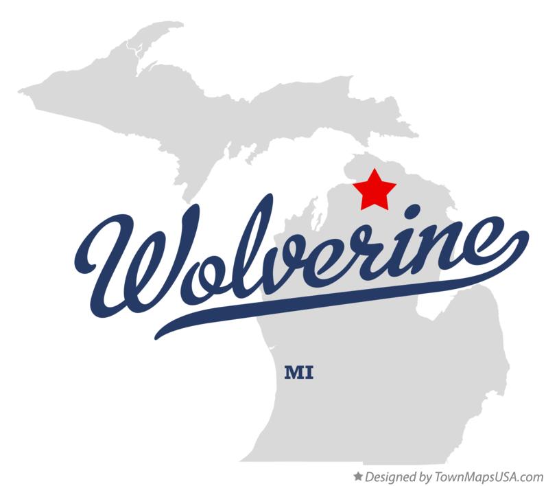 Map of Wolverine, MI, Michigan