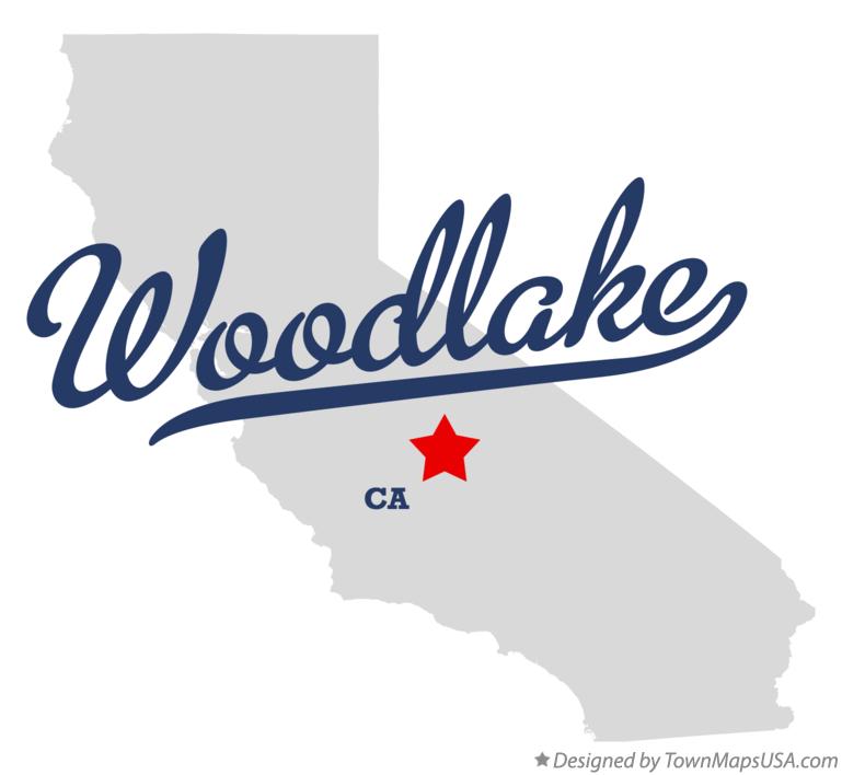 Map of Woodlake, CA, California