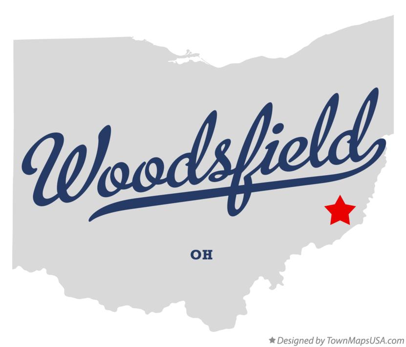 Map of Woodsfield, OH, Ohio