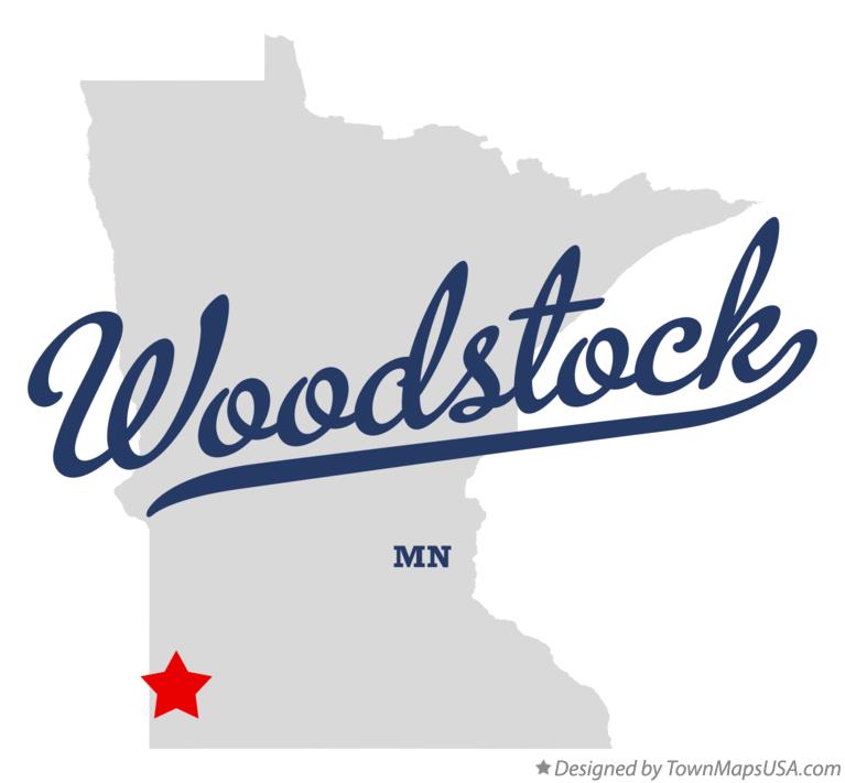 Map of Woodstock, MN, Minnesota