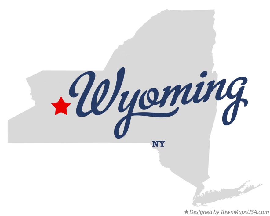 Map of Wyoming, NY, New York