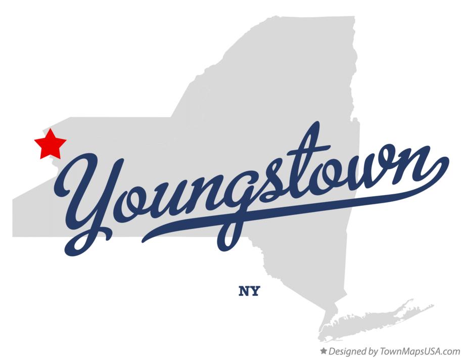 Map of Youngstown, NY, New York