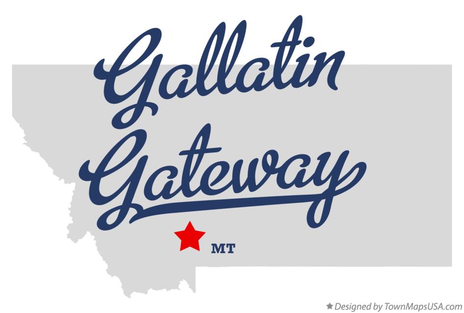Map of gallatin gateway mt montana