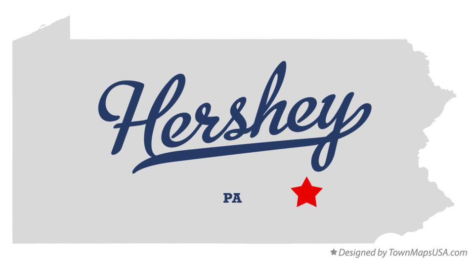 Map of hershey pa pennsylvania