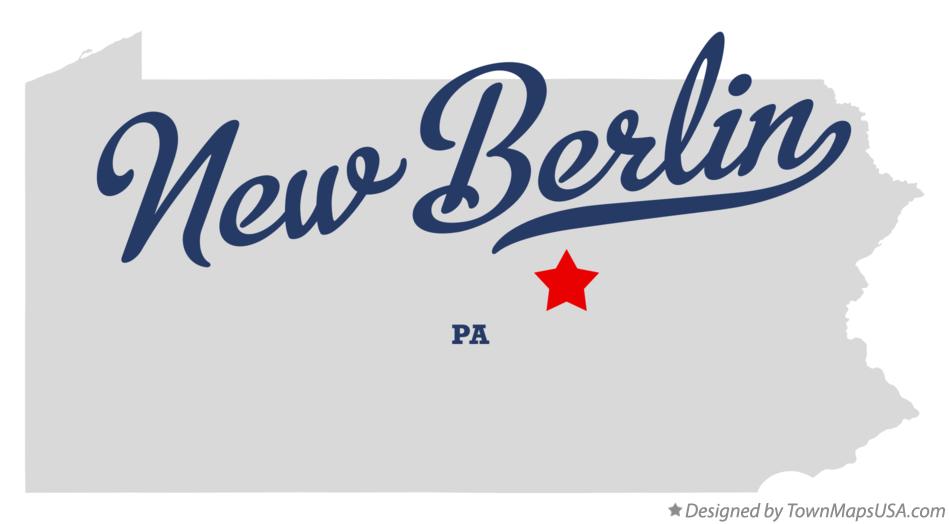 Map of New Berlin, PA, Pennsylvania