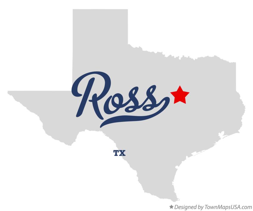 Map of Ross, TX, Texas
