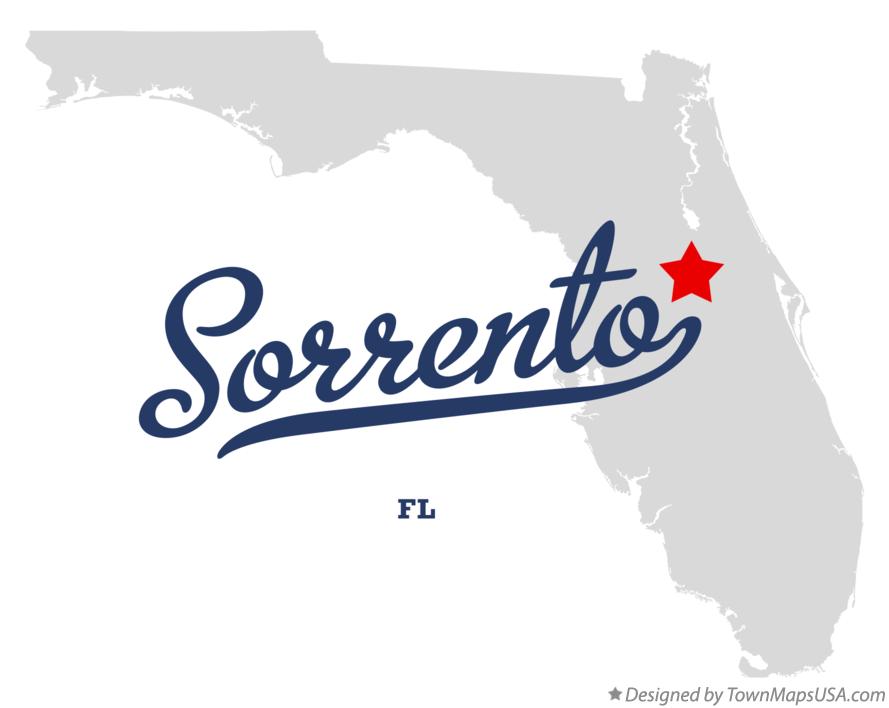 Map of Sorrento FL Florida - Map Of Sorrento Fl